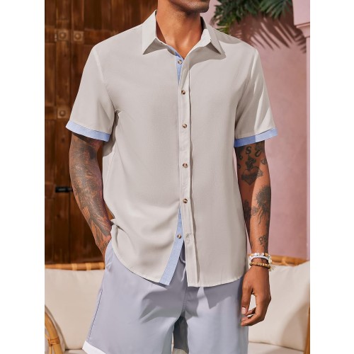 amazon short sleeve dress shirts Robert Graham Dress Shirt Mens 17 43 Blue Textured Cotton Button Up Tailored Fit
